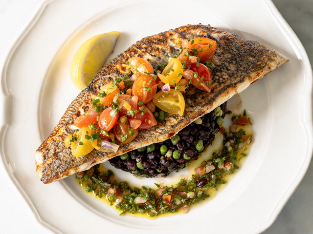 Rocaille - Bistrot, terrasse, vins Filet de poisson sauce vierge