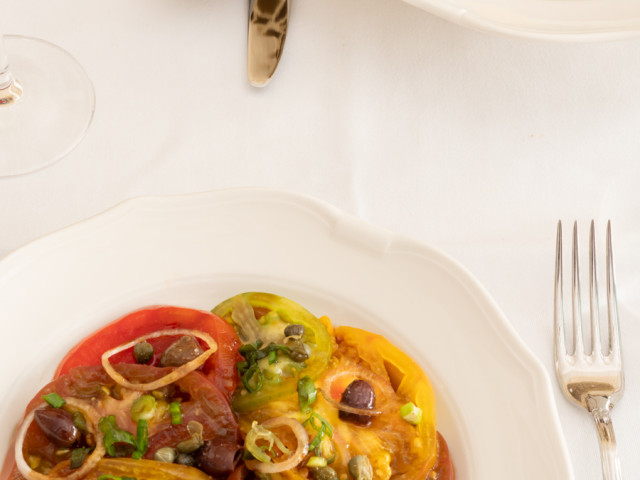 Rocaille - Bistrot, terrasse, vins Salade de tomates anciennes heirloom