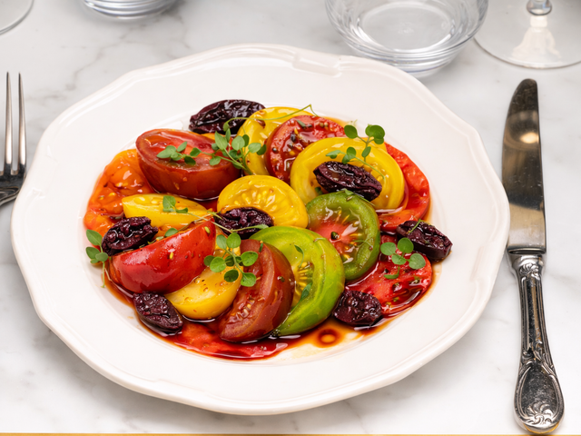 Rocaille - Bistrot, terrasse, vins Salade de tomates anciennes heirloom